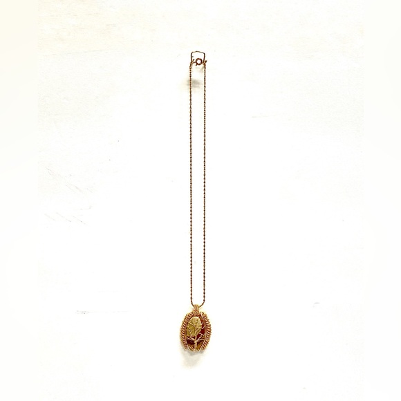 HANDMADE Picture Jasper Hand Wrapped Tree Statement Necklace, Artisan Gift Her - Picture 8 of 10